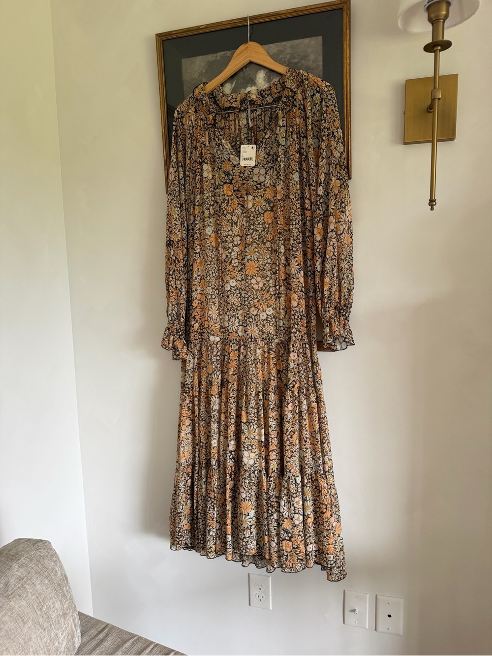 Free People Feeling Groovy Maxi Dress sz L NWT - Picture 2 of 11